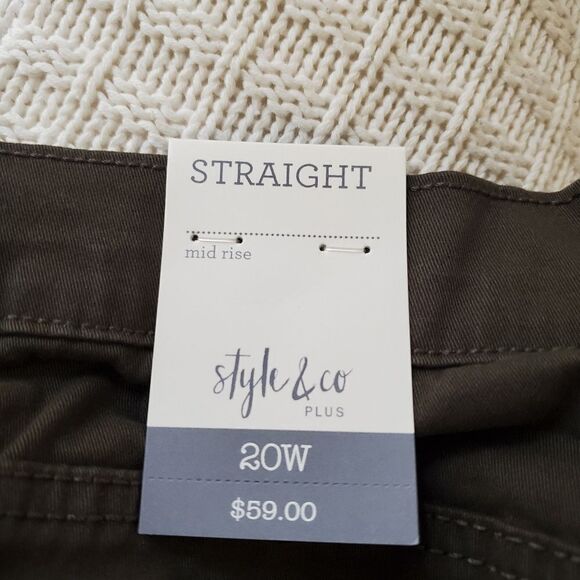 Style & Co Plus Size Mid-Rise Straight Jeans Sz 20W = 38x30 - Picture 11 of 14